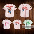 Custom Super Mario Baseball Jersey, Super Mario Luigi Princess Peach Birthday Girl Jersey, Mario Birthday Boy Gift, Mario Family Shirt product logo