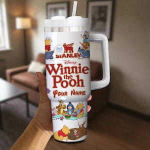 Personalisierte Winnie The Pooh Tumbler 40oz: Disneyland Trip Thermobecher