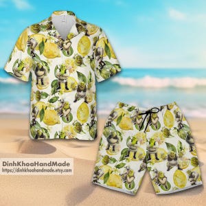 Camicia hawaiana e pantaloncini di Shrek, carina camicia hawaiana di Shrek, maglietta per gli amanti dei film dei cartoni animati, maglietta per le vacanze in famiglia 2025, regalo di compleanno