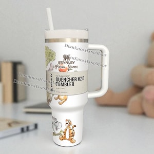 Personalisierte Winnie the Pooh 40 Unzen Becher: Edelstahl Thermobecher