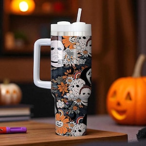 Halloween Movie Tumbler: 40oz Stainless Steel Insulated Cup