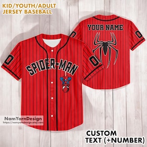 Personalized Spiderman Baseball Jersey: Superhero Athletic Jersey