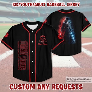 Personalized Darth Vader Jersey, Star Wars Baseball Jersey, Star Wars Jersey For Men , Disney Baseball Jersey Outfits