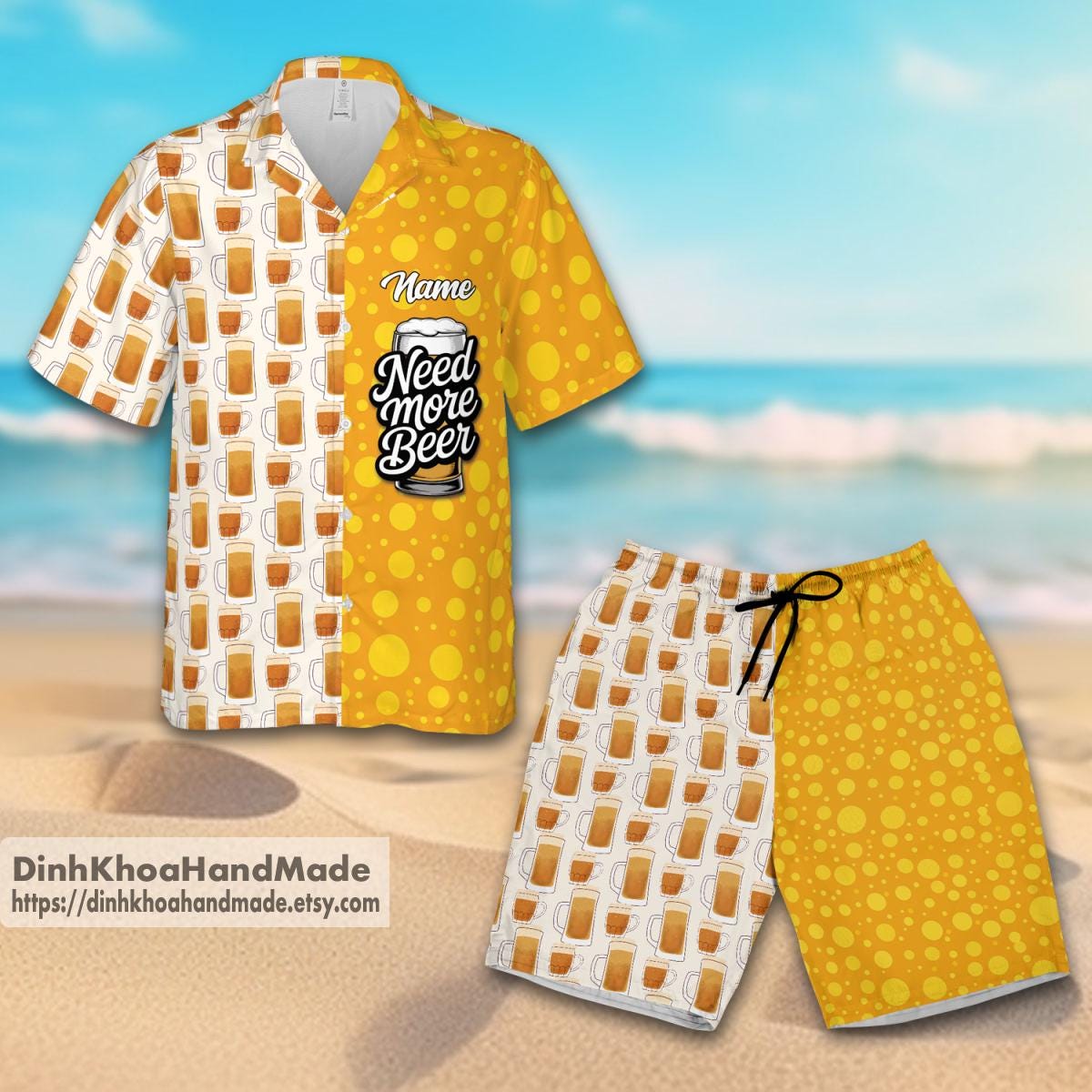 Discover Beer Hawaiian Shirt And Shorts, Beach Shirt, Unisex Shirt, Summer Party Wear, Beer Hawaiian Shirt