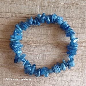 Baroque bracelet in blue Kyanite, AA quality, natural stone, lithotherapy