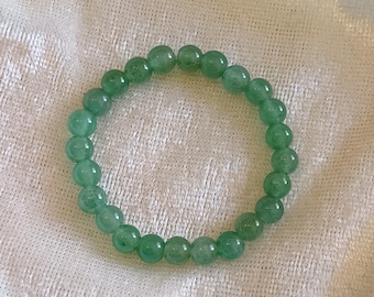 Child's bracelet in green Aventurine, 6mm beads, natural stone