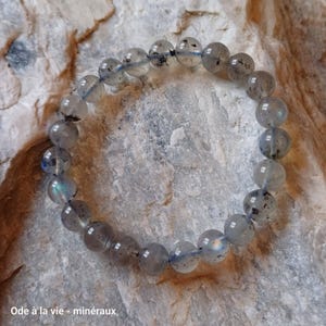 Labradorite bracelet, 6 or 8 mm beads, natural stone, unisex bracelet, men&#39;s bracelet, women&#39;s bracelet, lithotherapy, protection
