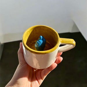 Funny Ceramic Coffee Mug: Middle Finger Surprise - Gag Gift