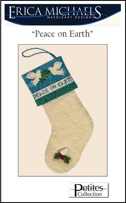 sale 40 off original price peace on earth christmas stocking cross stitch pattern silk gauze by erica michaels ornament petit point - Michaels Christmas Stockings sale 40 off original price peace on earth christmas stocking cross stitch pattern silk gauze by erica michaels ornament petit point - Michaels Christmas Stockings