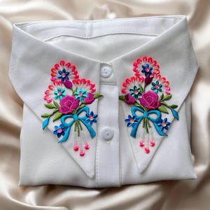 Hmong Faux Tsho Dawb Cog Ci Beaded U-Shaped Bib Collar | Wear Under Hmong Outfit Clothes | Unique Hmong Gift Accessory | Free Size
