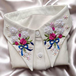 Hmong Collar Top Faux Tsho Dawb Cog Ci Women’s Beaded U-Shaped Bib Collar | Wear Under Hmong Clothes | Hmong Gift Accessory | Free Size