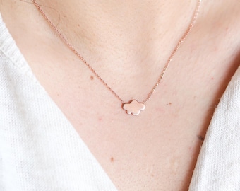 Personalized Cloud Necklace: Sterling Silver Initial Pendant