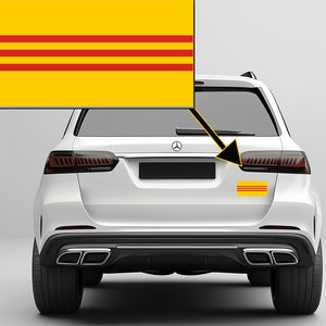 SOUTH VIETNAM FLAG Bumper Sticker | Patriotic Vinyl Sticker for South Vietnamese Americans | Waterproof & Durable Matte Finish Decal