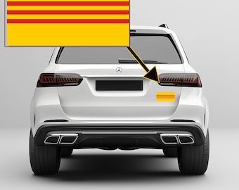 Pegatina para parachoques con la bandera de Vietnam del Sur / Vinilo patriótico para estadounidenses de Vietnam del Sur / Acabado mate resistente al agua