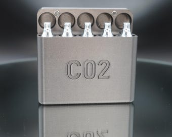 Almacenamiento de CO2 para Airsoft impreso en 3D: soporte para cartuchos de CO2 de 12 g para equipo de Airsoft