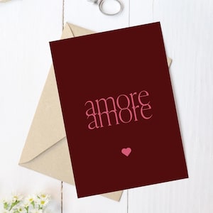 Postkarte Liebe I more amore por favore |Karte zur Hochzeit I Geburtstagskarte  I Postkarte Liebe I Hochzeitsgeschenk Karte bunt