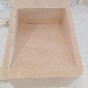 Handmade Travertine Stone Sink: Custom Luxury Bathroom Wash Basin