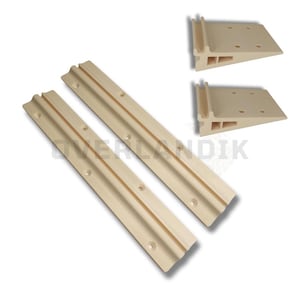 Set mit 2 Schienen mit Halterungen für Camper- oder Wohnmobiltisch