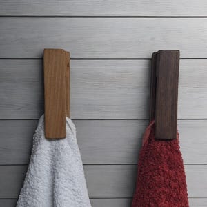 Wooden Towel Rack - Handmade Wooden Bathroom - Kitchen Towel Holder - Modern - Functional Wall Mount Hook- Decorative Home Gift