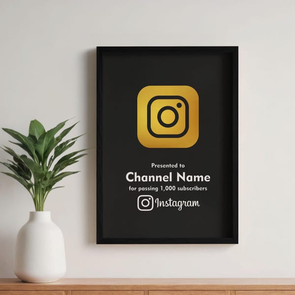 Subscriber Plaque Etsy