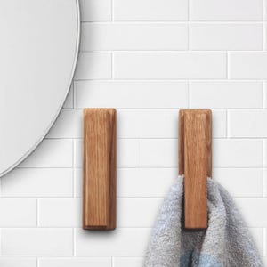 Handcrafted Wooden Wall Towel Rack with Marbles - Modern & Functional Bathroom -Kitchen Towel Holder - Space-Saving - Decorative Home Gift