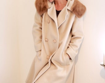 1960s Fur Trim Cocoon Coat