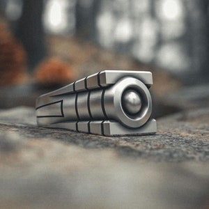 925 Sterling Silver Lantern Ring - Handcrafted Willpower Symbol - Comics Superhero Jewelry