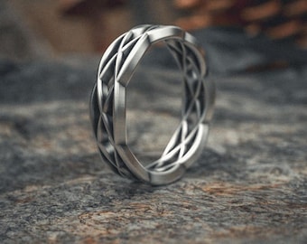 Sterling Silver Men's Band Ring - Handmade Wedding Jewelry