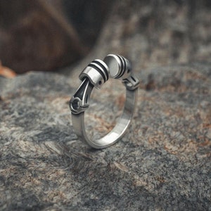 925 Sterling Silver Piston Ring Rod - Unique Biker Jewelry - Automotive Inspired