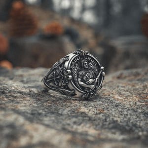 Saint Uriel Ring 925 Sterling Silver Archangel Signet Religious Guardian Angel Protection Christian Jewelry Spiritual Gift