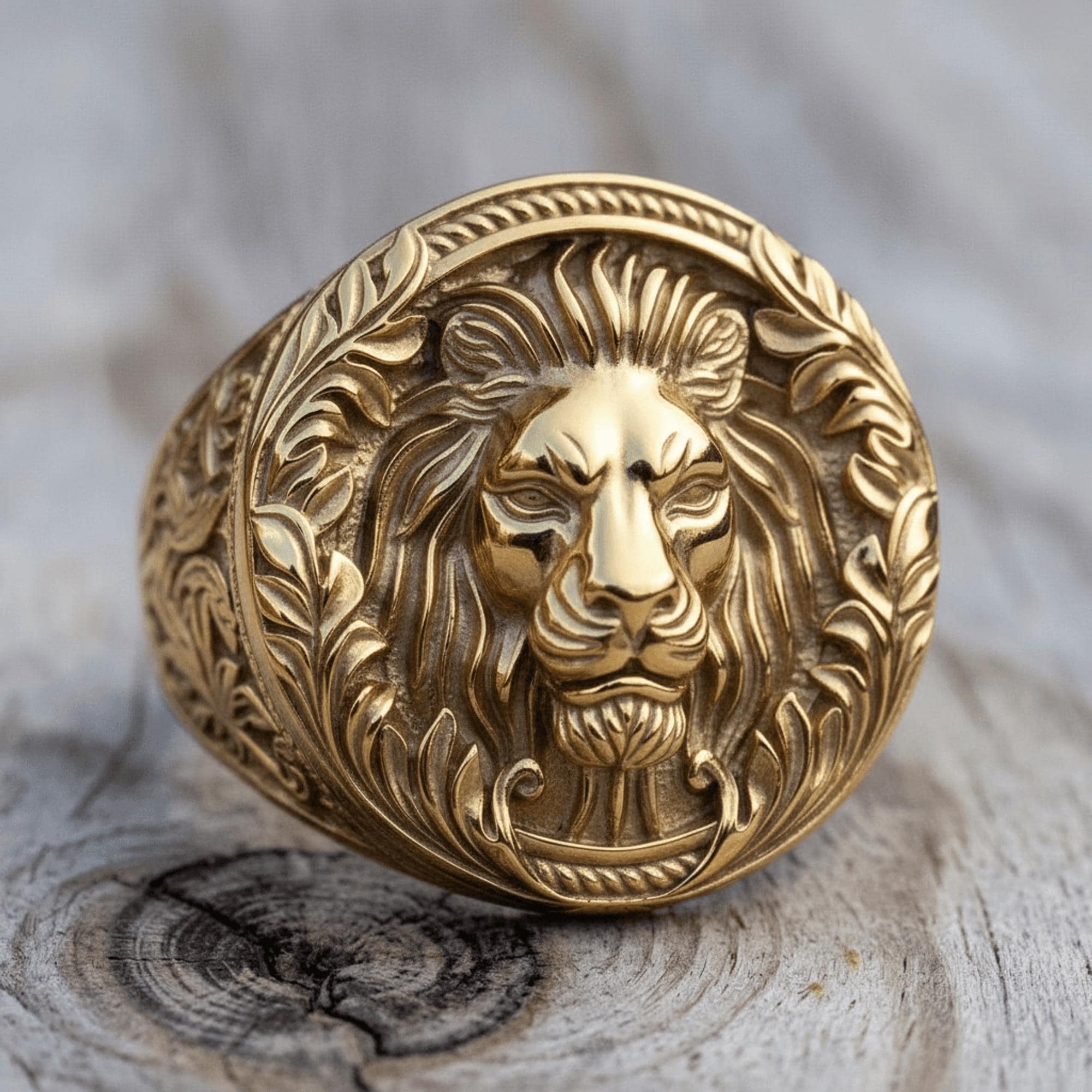 Solid Gold Lion Ring Vintage - Etsy