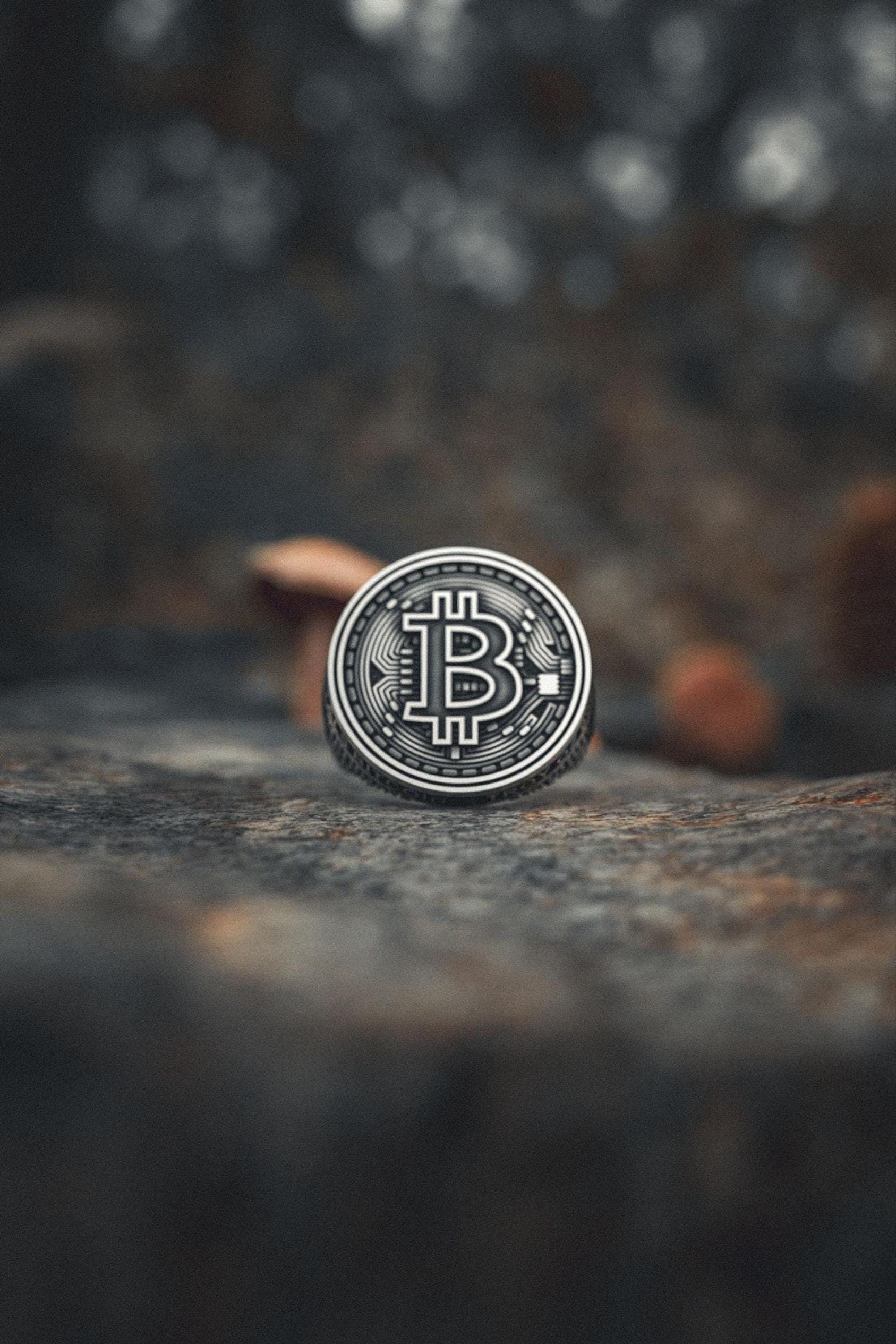 Silver Bitcoin Ring - Etsy Canada