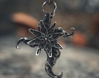 925 Sterling Silver Unalome Lotus Necklace - Spiritual Journey Symbol Pendant - Buddhist Path to Enlightenment Jewelry- Sacred Flower Amulet