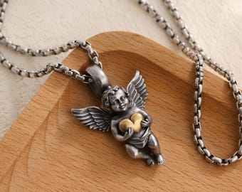 VONALA Collana con Ciondolo a Forma di Angelo Custode per