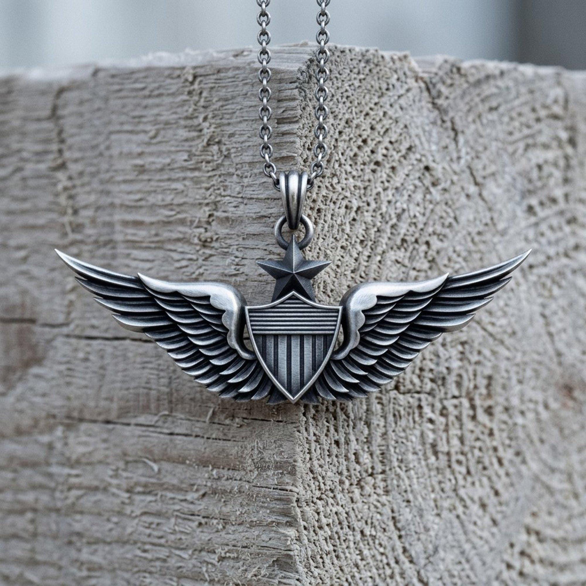 Mens Army Sterling Silver Necklace - Etsy
