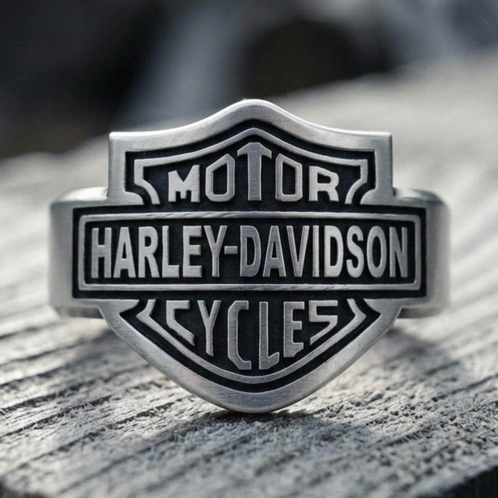 Sterling Silver Harley Davidson Rings - Etsy