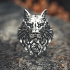 Royal Lion Ring Sterling Silver 925 Majestic Lion Head Ring Handcrafted Animal Jewelry Unisex Medieval Crown Ring Gift