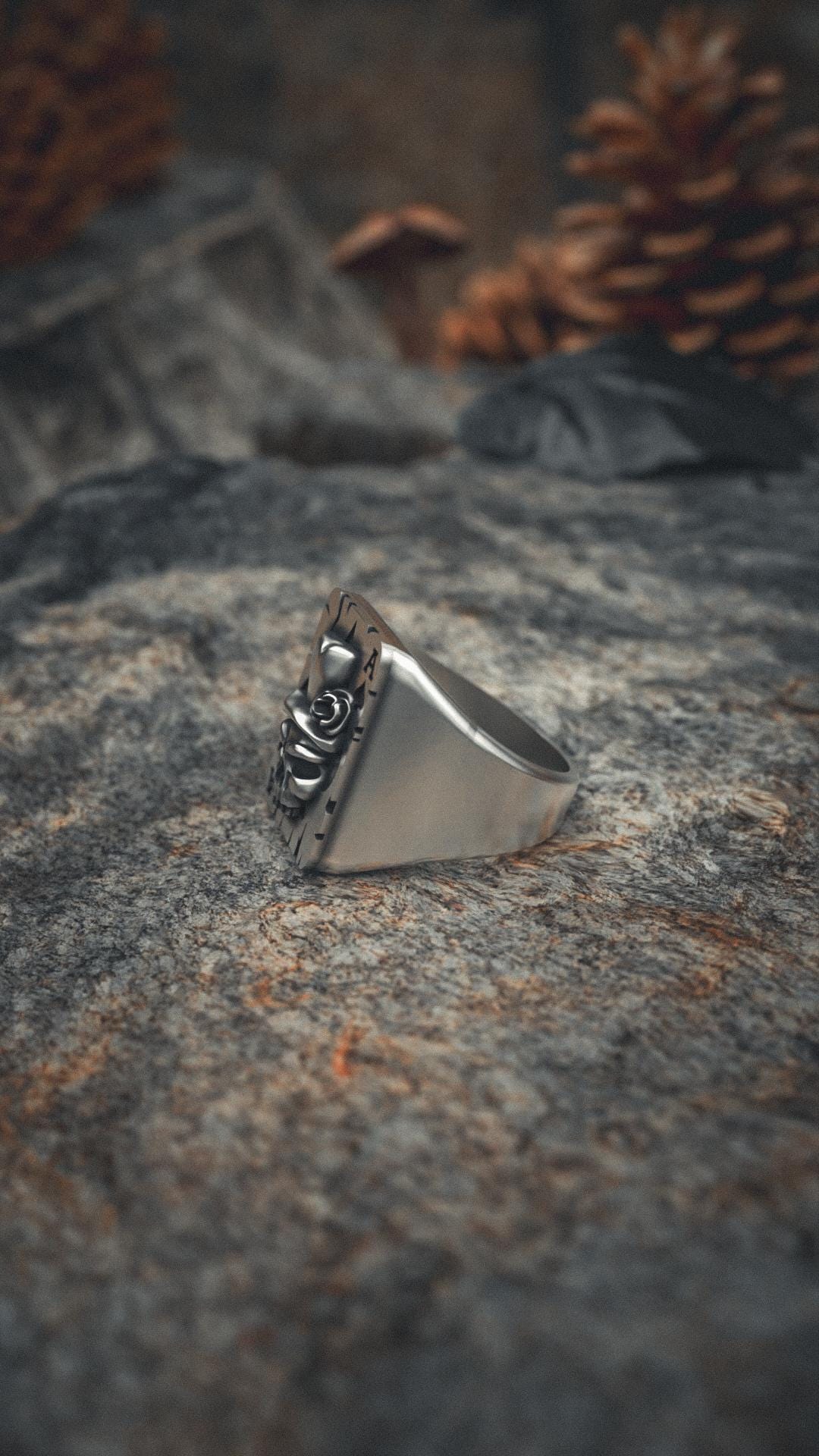 Anello Argento 925 Fatto A Mano Empress Senza Nichel - Elegante, Stampato, Solido - 2