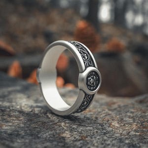 Lion Ring 925 Sterling Silver | Handcrafted Lion Head Silver Band | Men's Signet Ring | Vintage Style Statement Jewelry