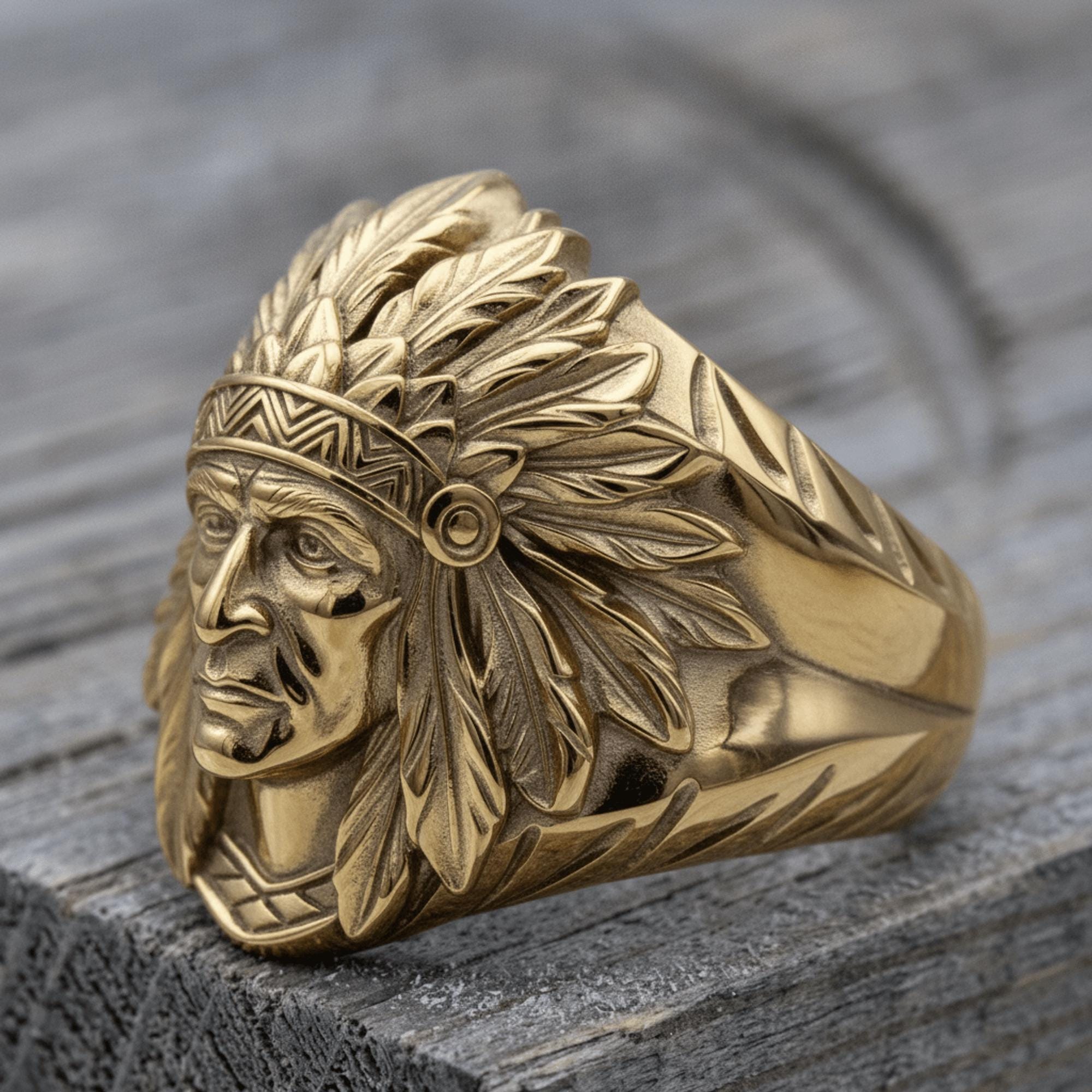 Indian Chief Ring - Etsy