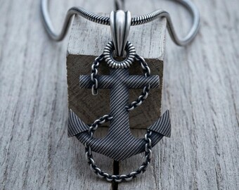 Anchor Necklace 925 Sterling Silver Nautical Pendant Maritime Jewelry Handcrafted Sailor Chain Gift for Ocean Lovers Sea Charm