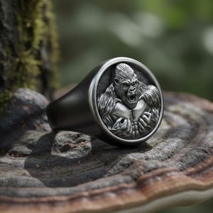 Silver gorilla ring - Etsy 日本