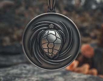 Turtle Necklace 925 Sterling Silver Handcrafted Ocean Pendant Sea Turtle Jewelry Gift for Nature Lovers Nautical Accessory