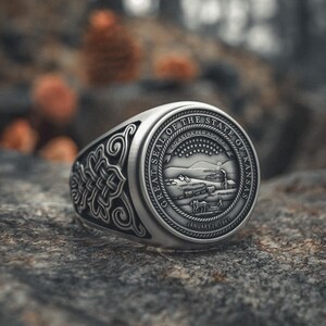 Antique Silver Seal Ring - Etsy