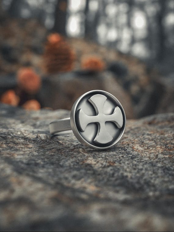 thumbnail image 2 of Templar Cross 925 Sterling Silver Ring – Unisex Templar Knight Jewelry 2 of 5