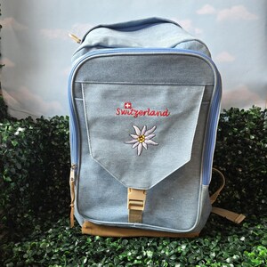 Blue Suede Backpack - Etsy display picture 1