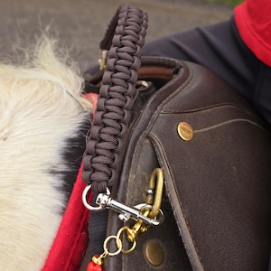 Horseriding saddle grab strap