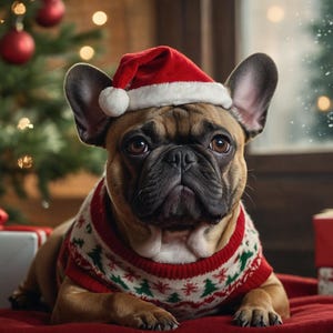 Perros Navideños Épicos: Postales Adorables con Gorros de Navidad para Enamorar Corazones estas Fiestas