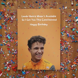 Lando Norris Birthday Card | Gift for Norris Fan | McLaren Birthday Card | Racing Birthday Card