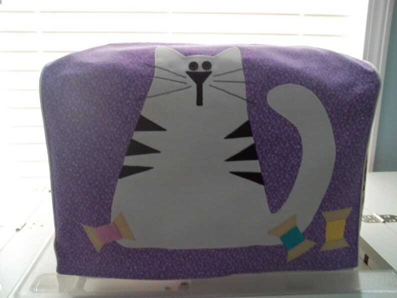 Purple Cat Sewing Machine Cover